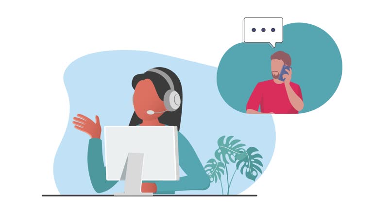 Call center illustration